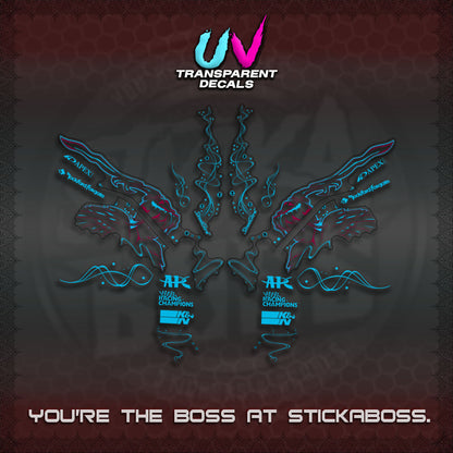 AEROX V3 ALPHA TURBO UV TRANSPARENT DECALS (SUKI 2FAST & 2FURIOUS)STICKER DECALS By STICKABO