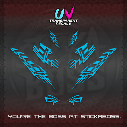 CLICK 125 V3 VARIO INDO-MALAY UV TRANSPARENT DECALS (2026 TRIBAL LINES DESIGN) STICKER DECALS By STICKABOSS