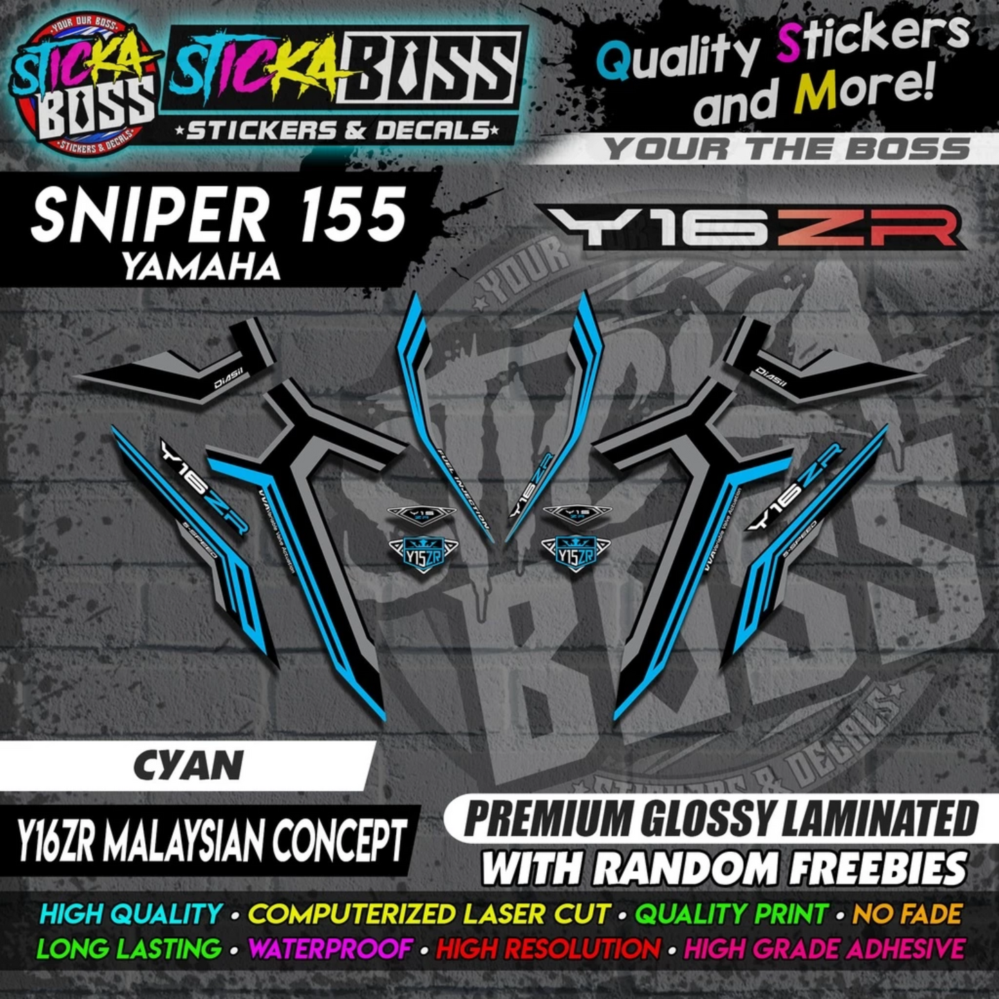 SNIPER 155 STOCK DECALS 【 Y16ZR MALAYSIAN CONCEPT 】