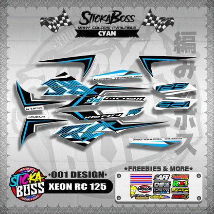 XEON RC 125 STOCK DECALS ( 001 DESIGN )【WITH FREEBIES】