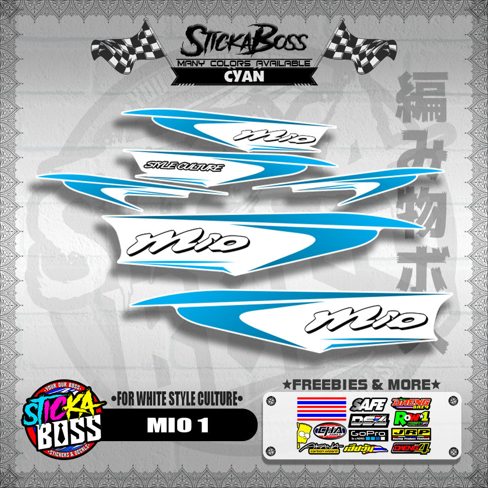 MIO 1 DECALS ( FOR WHITE STYLE CULTURE )【WITH FREEBIES】