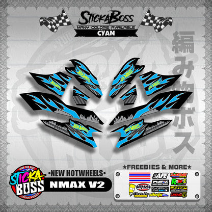 NMAX V2 DECALS ( NEW HOTWHEELS )【WITH FREEBIES】