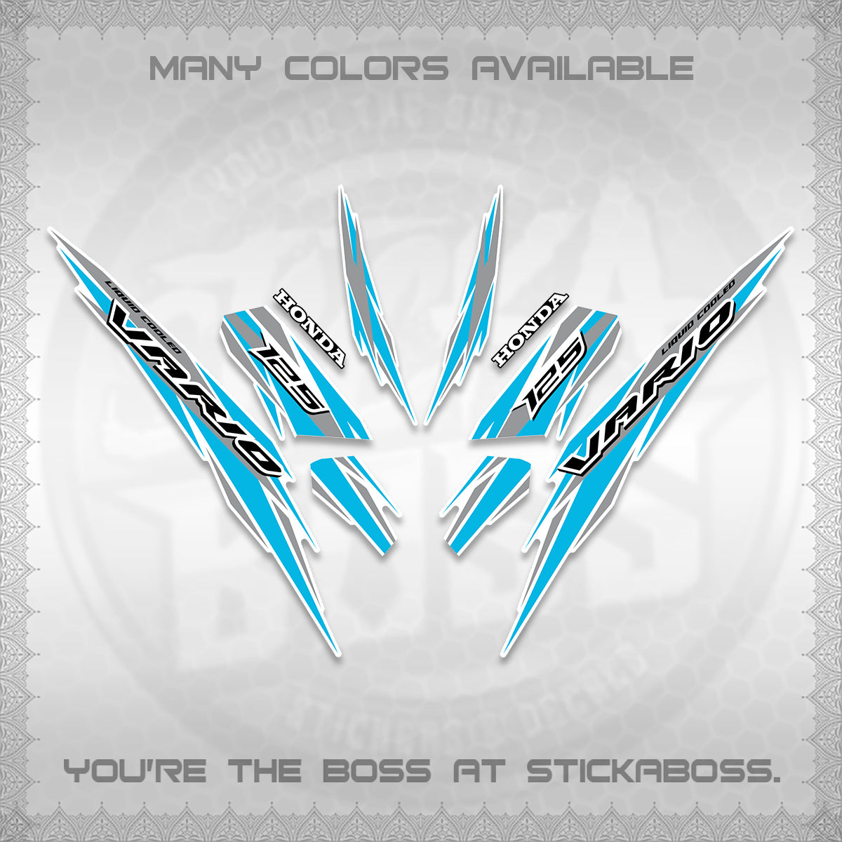 CLICK 125 V3 INDO FOR WHITE DECALS (2024 SV 22-A1 STYLE) STICKER KITS By STICKABOSS