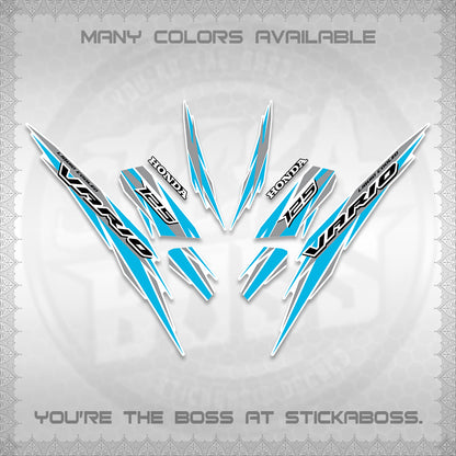 CLICK 125 V3 INDO FOR WHITE DECALS (2024 SV 22-A1 STYLE) STICKER KITS By STICKABOSS