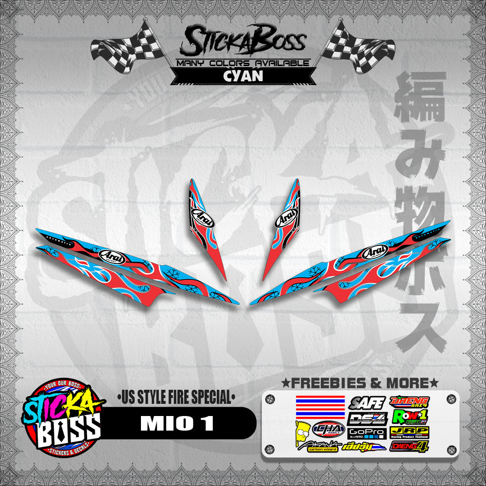 MIO 1 DECALS ( US STYLE FIRE SPECIAL )【WITH FREEBIES】