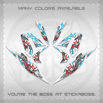 CLICK 125 V4 FOR WHITE DECALS (2026 NEW RCB 2.0 DESIGN) STICKER KITS BY STICKABOSS