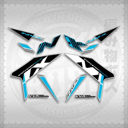 STICKER DECALS for AEROX V3 ALPHA TURBO INDO (AV3SHBOST) By STICKABOSS (SOFIE LAMINATED WATERPROOF)