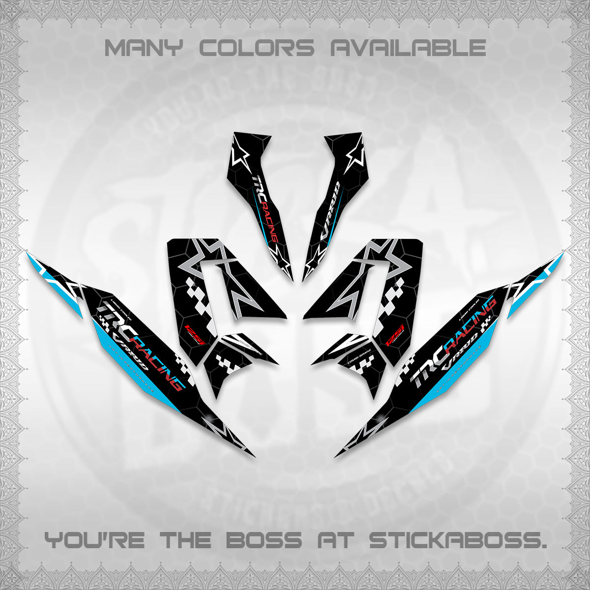 CLICK V4 DECALS (2026 TRC RACING DESIGN)STICKER DECALS By STICKABOSS