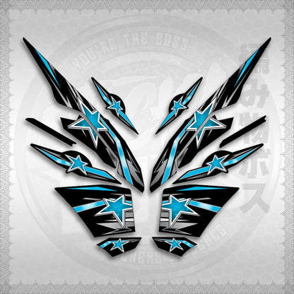 STICKER DECALS for AEROX V3 ALPHA TURBO INDO (AV3LESTSE) By STICKABOSS (SOFIE LAMINATED WATERPROOF)