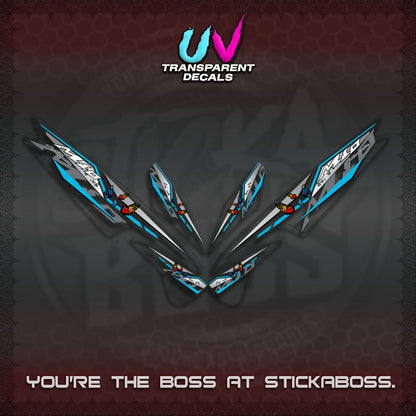 【PREMIUM UV PRINT】TRANSPARENT  MIO SPORTY/SMILE DECALS (BUTERFLY V6 DESIGN)By STICKABOSS