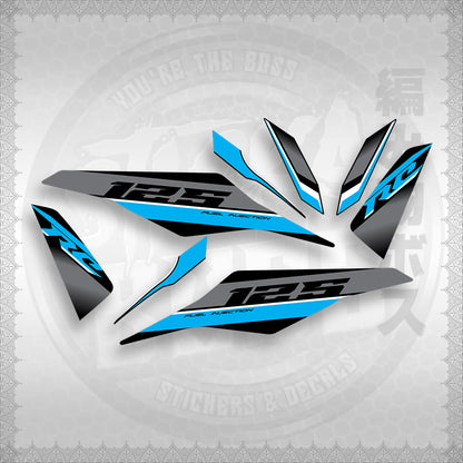 STICKER DECALS for MIO I 125 (MIIM3DARCED) By STICKABOSS (SOFIE LAMINATED WATERPROOF)