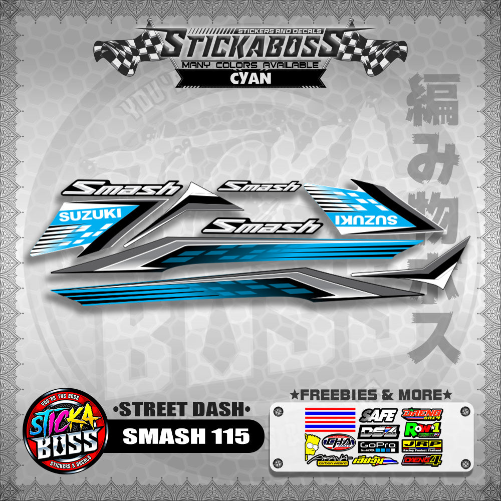 SMASH 115 STICKER DECALS ( STREET DASH )【WITH FREEBIES】