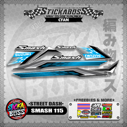 SMASH 115 STICKER DECALS ( STREET DASH )【WITH FREEBIES】