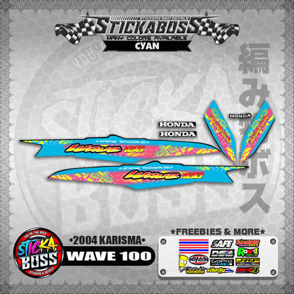WAVE 100 STICKER DECALS ( 2004 KARISMA )【WITH FREEBIES】