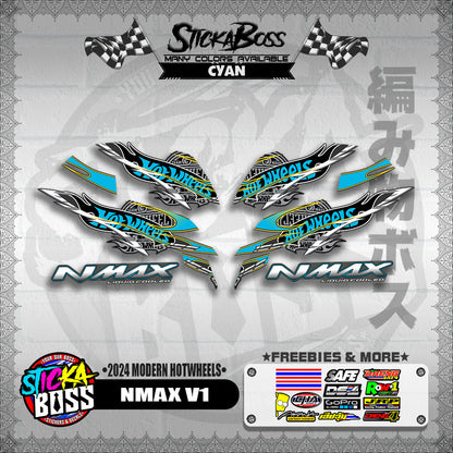 NMAX V1 DECALS ( 2024 MODERN HOTWHEELS )【WITH FREEBIES】