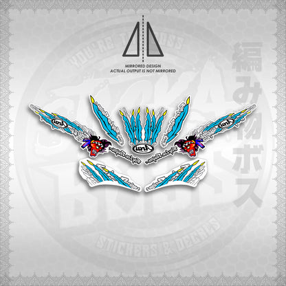 STICKER DECALS for MIO SPORT SMILE FOR WHITE (MSPSTARAP) By STICKABOSS (SOFIE LAMINATED WATERPROOF)