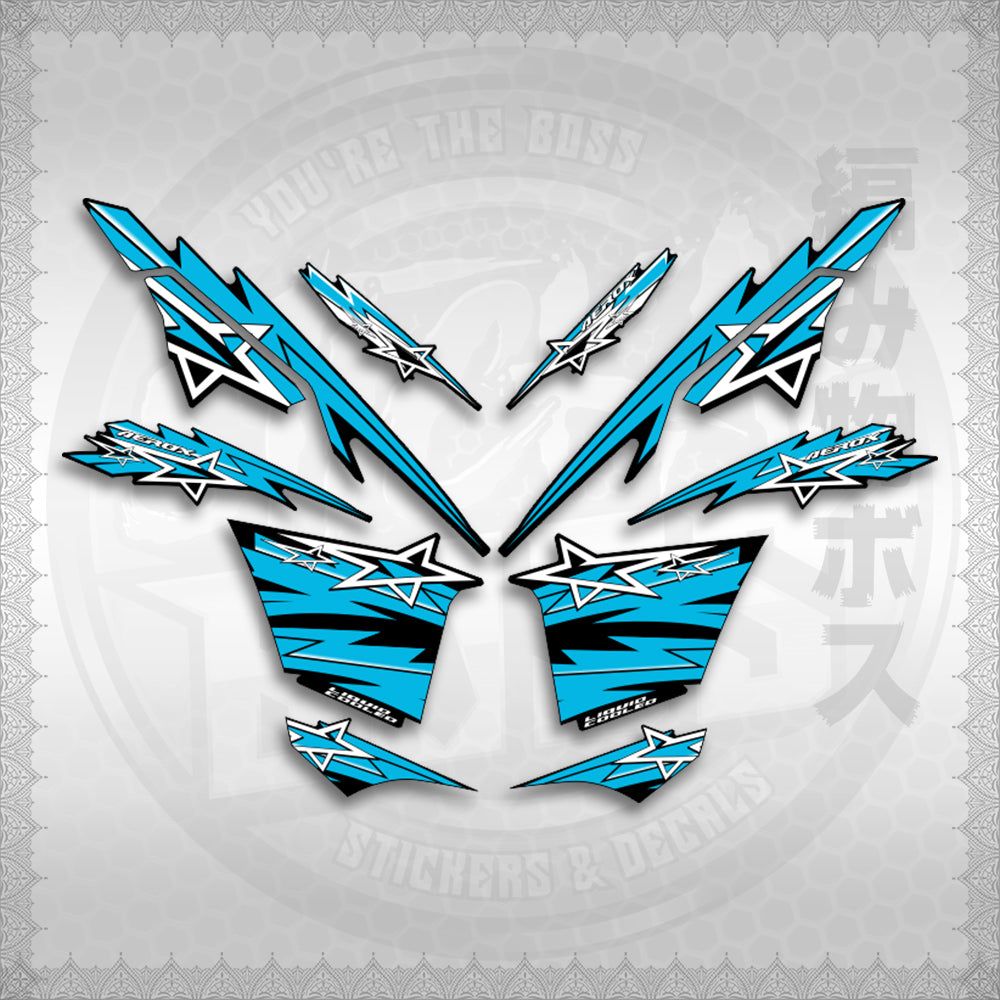 STICKER DECALS for AEROX V3 ALPHA TURBO INDO (AVRSTST01) By STICKABOSS (SOFIE LAMINATED WATERPROOF)