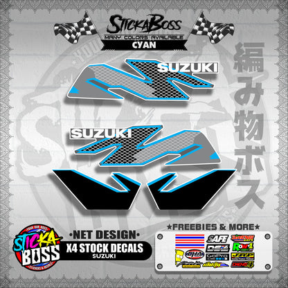 X4 STOCK DECALS ( NET DESIGN )【WITH FREEBIES】