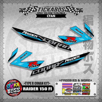 RAIDER 150 FI DECALS ( TYPE R CONAN KYT ) 【WITH FREEBIES】