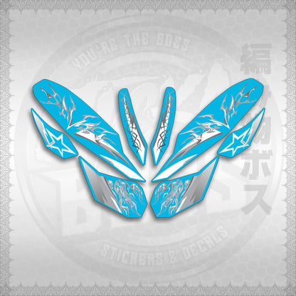 STICKER DECALS for CLICK 125 V3 (CV3VALEKYSH) By STICKABOSS (SOFIE LAMINATED WATERPROOF)