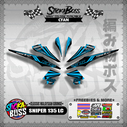 SNIPER 135 LC DECALS ( CLASSIC MALAYSIAN GRUNGE )【WITH FREEBIES】
