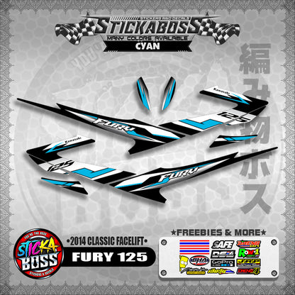 FURY 125 STICKER DECALS ( 2014 CLASSIC FACELIFT )【WITH FREEBIES】