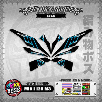 MIO I 125 M3 STICKER DECALS ( WW STRIPPING )【WITH FREEBIES】