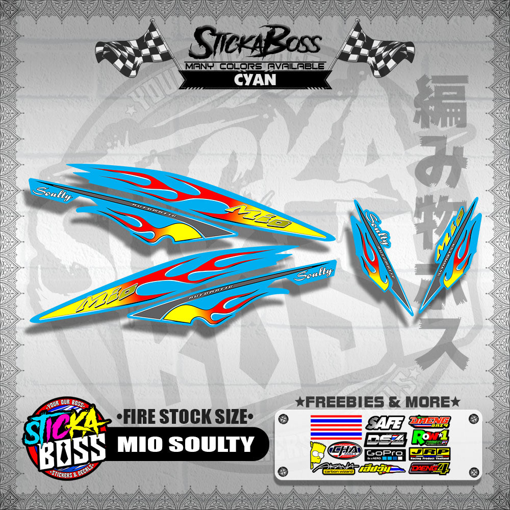 MIO SOULTY DECALS ( FIRE STOCK SIZE )【WITH FREEBIES】