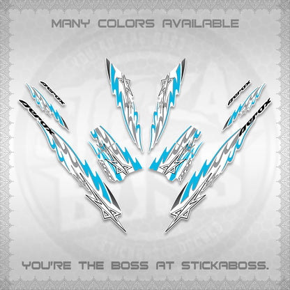 AEROX V2 INDO FOR WHITE DECALS (2026 STAR 0001 MOTIF) STICKER KITS By STICKABOSS