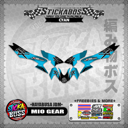 MIO GEAR STICKER DECALS ( HAYABUSA JDM )【WITH FREEBIES】