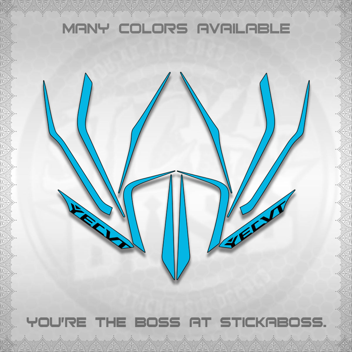 AEROX V3 STRIPING DECALS (TURBO YECVT)STICKER DECALS By STICKABOSS