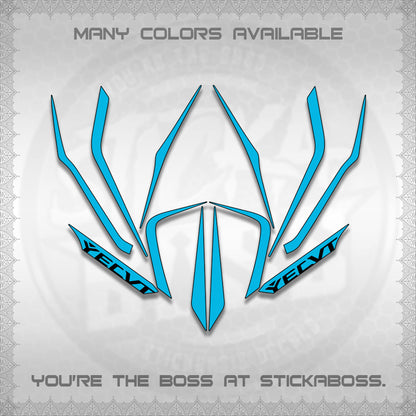 AEROX V3 STRIPING DECALS (TURBO YECVT)STICKER DECALS By STICKABOSS