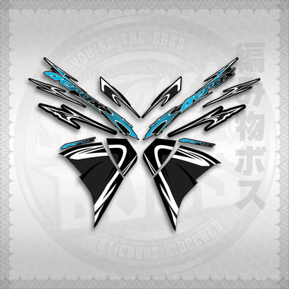 STICKER DECALS for AEROX 155 V2 (AV225LENEMOHO) By STICKABOSS (SOFIE LAMINATED WATERPROOF)