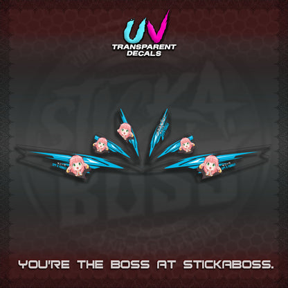 MIO SPORTY UV TRANSPARENT DECALS (2026 ANYA MOTIF DESIGN)STICKER DECALS By STICKABOSS