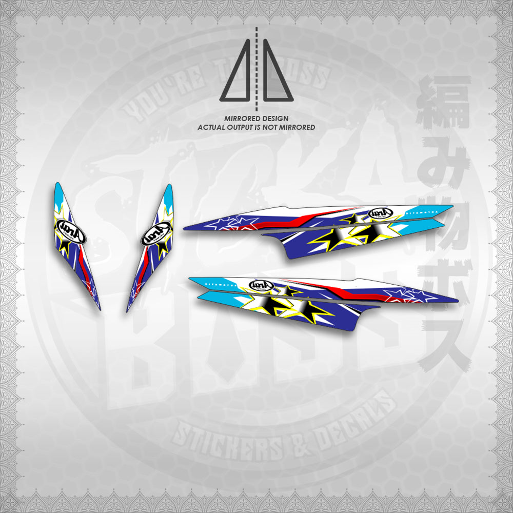 STICKER DECALS for MIO 1 (MIR25BIDESIGN)  By STICKABOSS (SOFIE LAMINATED WATERPROOF)