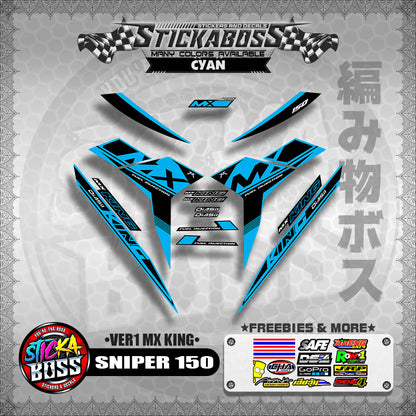 SNIPER 150 DECALS ( VER1 MX KING )【WITH FREEBIES】MALAYSIAN CONCEPT/Y15ZR/EXCITER 150
