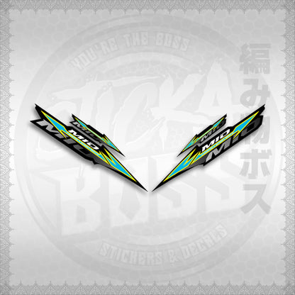 STICKER DECALS for MIO SPORTY / SMILE IINDO (MSPBABEN) By STICKABOSS (SOFIE LAMINATED WATERPROOF)