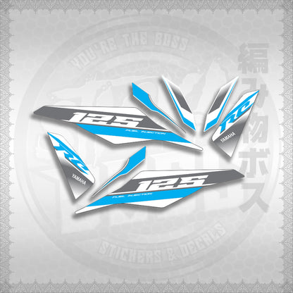 MIO I 125 M3 DASH RC EDITION FOR WHITE STICKER DECALS By STICKABOSS (SOFIE LAMINATED WATERPROOF)