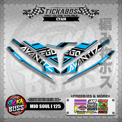 MIO SOUL I 125 STICKER DECALS ( AVANTIZ CUSTOM COLORS 2025 )【WITH FREEBIES】