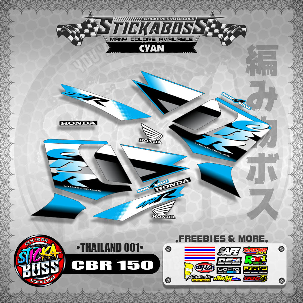HONDA CBR 150 OLD DECALS ( THAILAND 001 )【WITH FREEBIES】