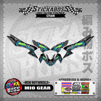 MIO GEAR STICKER DECALS ( NEW HOTWHEELS )【WITH FREEBIES】