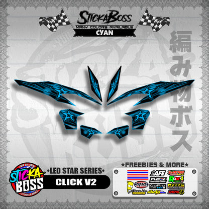 CLICK V2 DECALS ( LED STAR SERIES )【WITH FREEBIES】
