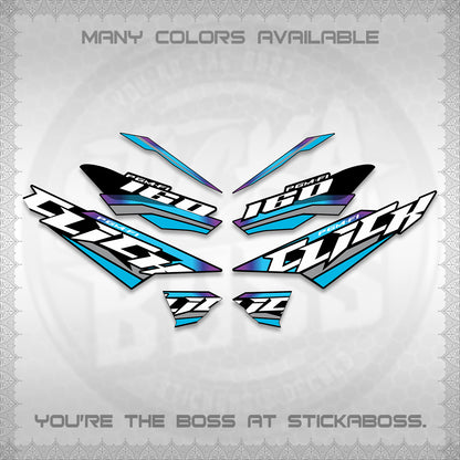 CLICK 160 STRIPING DECALS (SPORTS RACE STRIPES 01) STICKER KITS BY STICKABOSS
