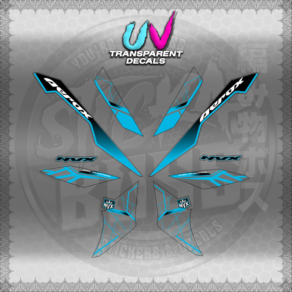 【PREMIUM UV PRINT】TRANSPARENT AEROX V3 ALPHA TURBO INDO-MALAYSIAN (AV3MAMABO)【WITH FREEBIES】