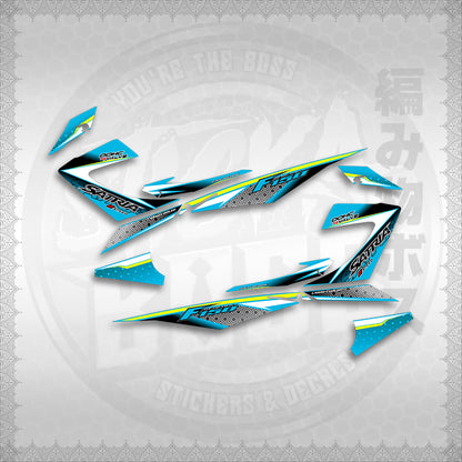 STICKER DECALS for RAIDER 150 REBORN CARB (RCCHEGR) By STICKABOSS (SOFIE LAMINATED WATERPROOF)