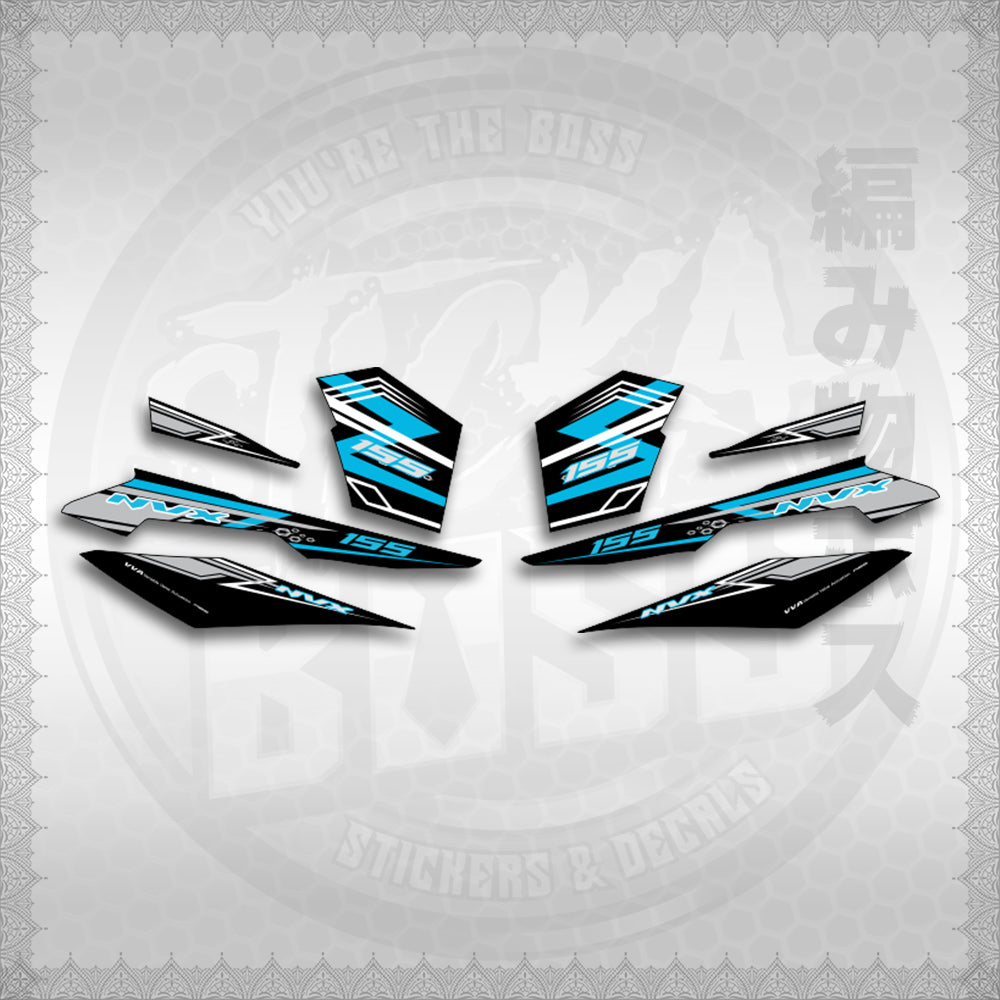 STICKER DECALS for AEROX V3 ALPHA TURBO INDO (AV3NVRAST) By STICKABOSS (SOFIE LAMINATED WATERPROOF)