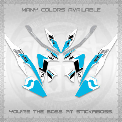 CLICK V2 FOR WHITE DECALS (SCOTTxHRC DESIGN) STICKER KITS By STICKABOSS