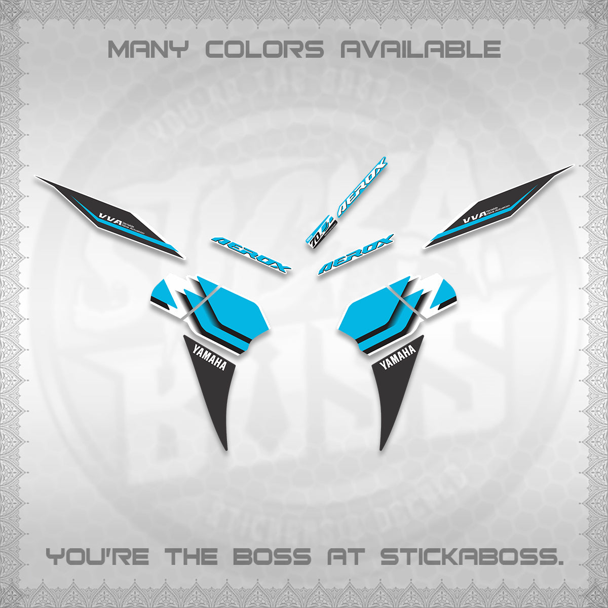 AEROX V2 DECALS (70th ANNIVERSARY DESIGN) STICKER DECALS By STICKABOSS (Copy) (Copy) (Copy) (Copy) (Copy)