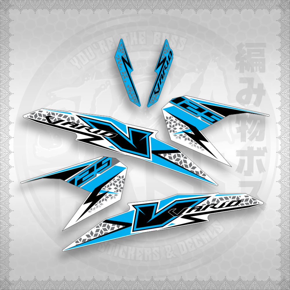 STICKER DECALS for CLICK 125 V3 MALAY/INDO CONCEPT (CV3FOWHSTSTVAA29) By STICKABOSS (SOFIE LAMINATED)