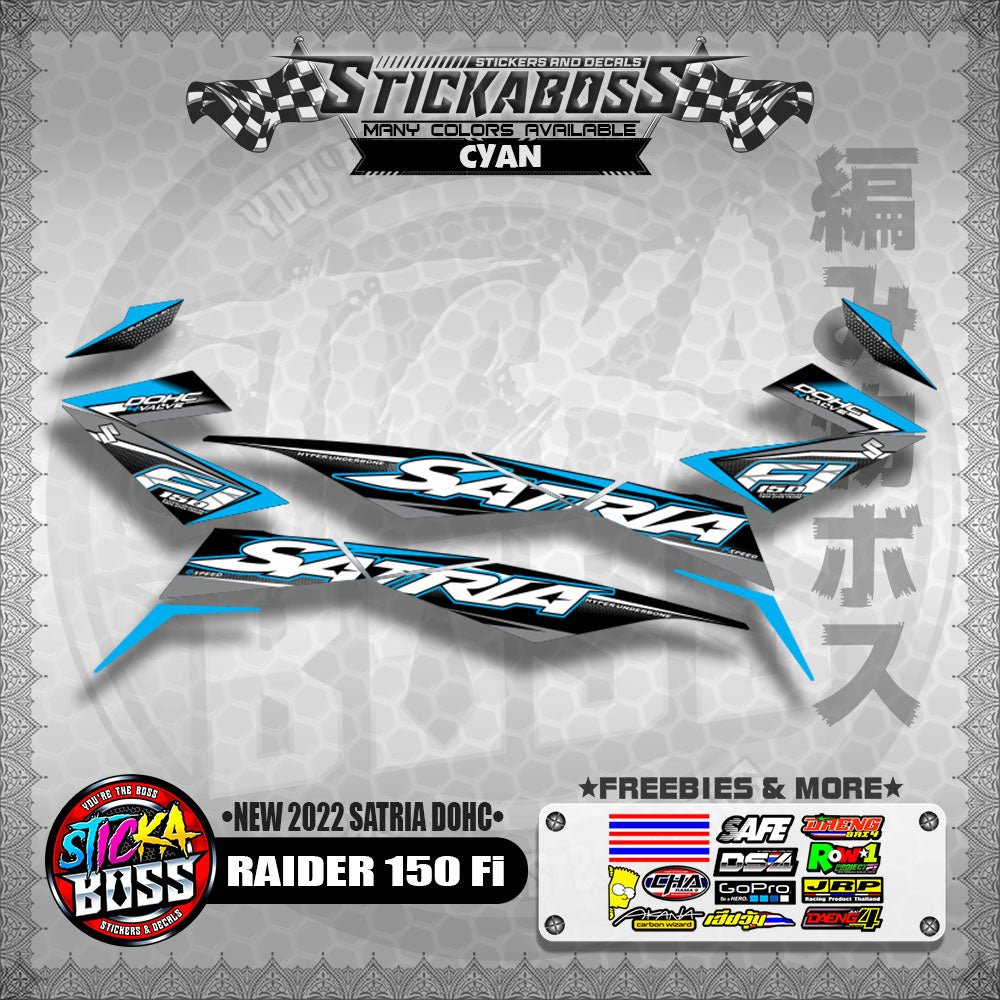 SUZUKI RAIDER 150 Fi STOCK DECAL (NEW 2022 SATRIA DOHC)【WITH FREEBIES】